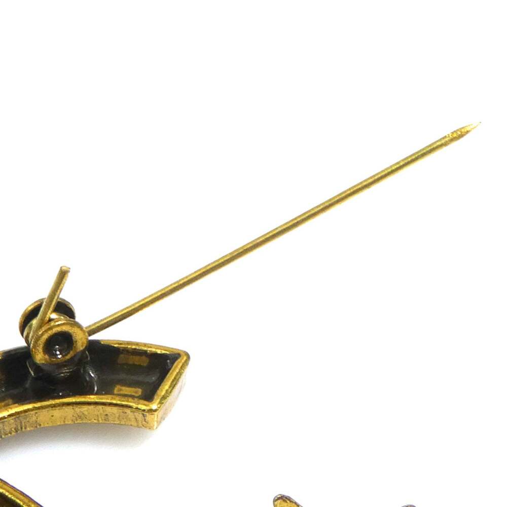 CHANEL Gold Logo Brooch - Picture 8 of 9